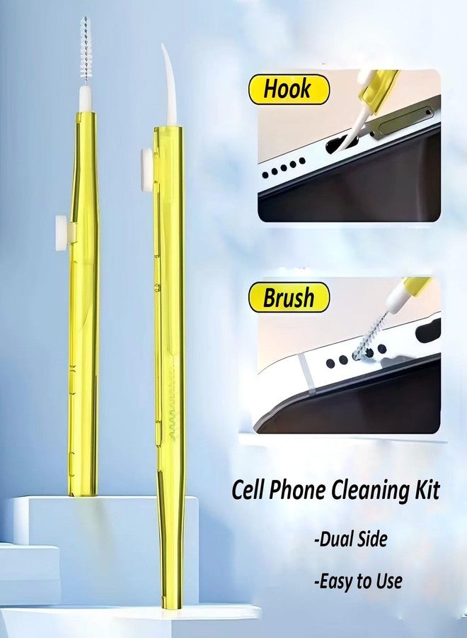 iyanzi 5 Pack Cell Phone Cleaning Kit iPhone Charging Port Dual Side Cleaning Tools, Anti-Clogging Mini Brushes & Hook Cleaner for iPhone Speaker and Receiver, Multi Tool Compatible with AirPods Camera - Image 2
