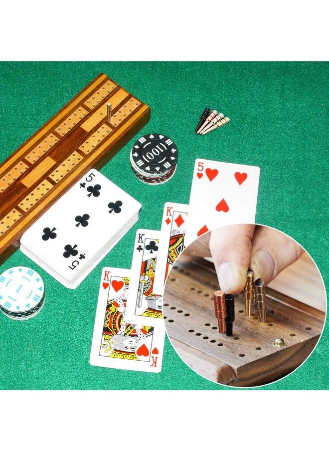 Mudder Cribbage Board Pegs 12 Pieces Metal Cribbage Pegs Fit 1/8 Holes Triangle Peg Game Cribbage Accessories For Traditional Peg Board Game  - Image 4