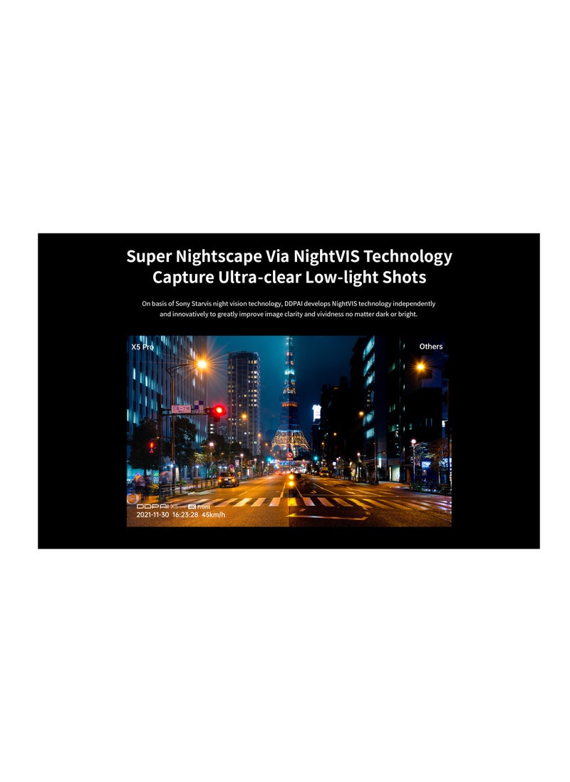ddpai - DDPAI X5 Pro 4G Connection 4K UHD Dual Channel Recorder, WiFi,GPS,ADAS Technology Car Dash Cam - Image 1