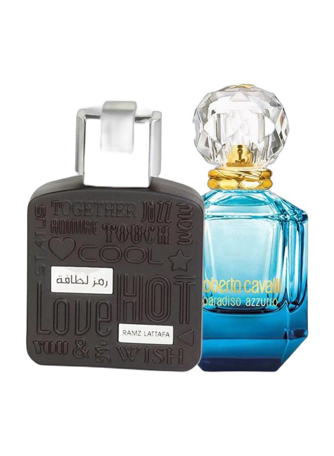 Lattafa مجموعة رمز وباراديسو أزورو (100 مل + 75 مل) - Image 1