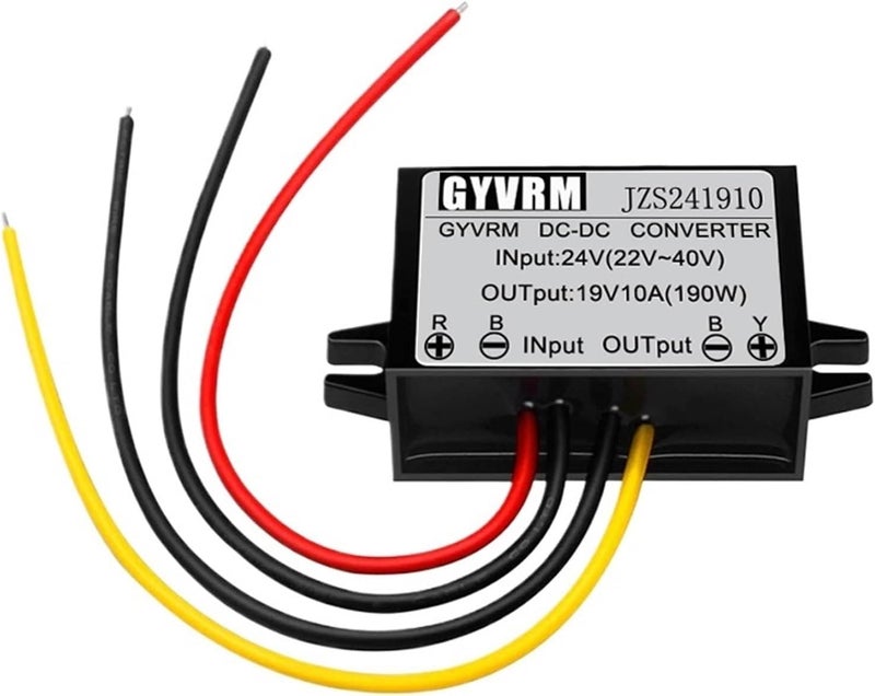 24V to 19V 5A 10A 20A 30A 40A Step Down Converter 24 Volt Reducer 19 Volt Voltage Regulator Laptop Power Supply for Car(1A No1 ABS Plastic) - Image 5
