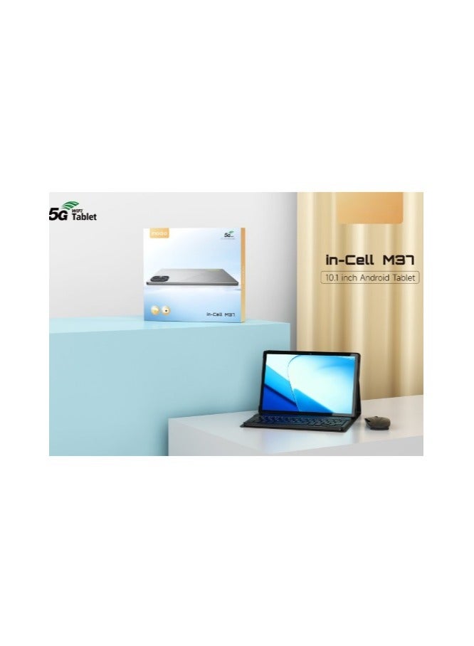 ريبنيو تابلت M37 Android 12 ذاكرة الوصول العشوائي 8 جيجابايت ذاكرة 512 جيجابايت الجيل الخامس 5G ثنائي الشريحة، شاشة 10.1 بوصة كمبيوتر لوحي Incell DIsplay - رمادي - Image 3