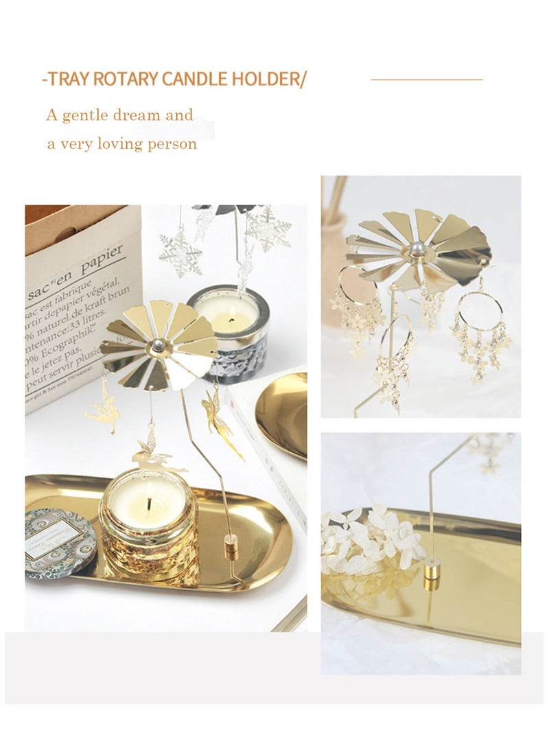 ROMANTIC TIMES Scented Candle Carousel Tray Rotating Candle Holder-Romantic Home And Dinner Candle Holder  - Image 4