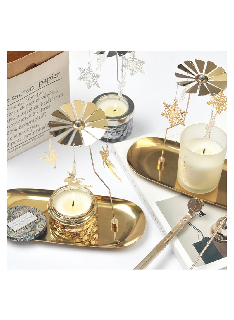 ROMANTIC TIMES Scented Candle Carousel Tray Rotating Candle Holder-Romantic Home And Dinner Candle Holder  - Image 3