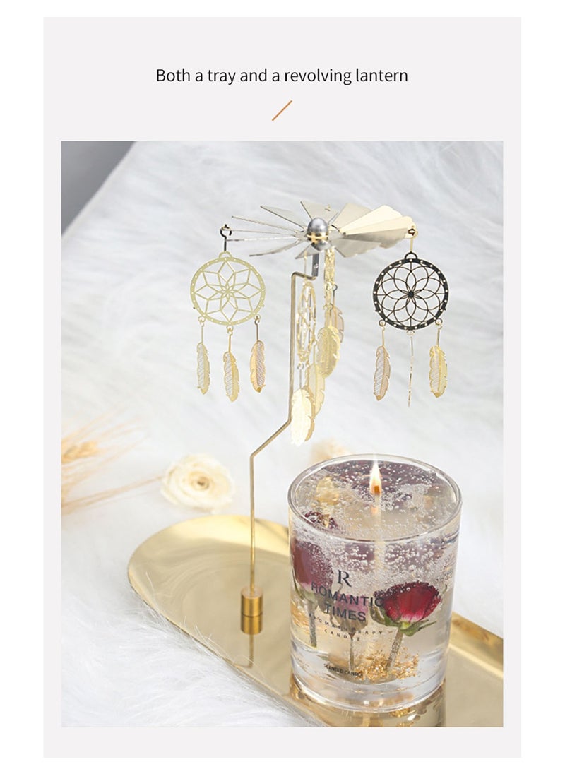 ROMANTIC TIMES Scented Candle Carousel Tray Rotating Candle Holder-Romantic Home And Dinner Candle Holder  - Image 5