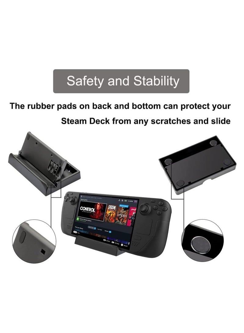 Y&D Stand Base Compatible with Steam Deck ROG Ally Dock, Anti-Slip Adjustable Foldable Holder for Deck/Switch/Tablet - Image 4