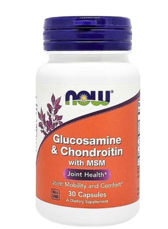 Now Foods Glucosamine And Chondroitin With Msm 30 Capsules
