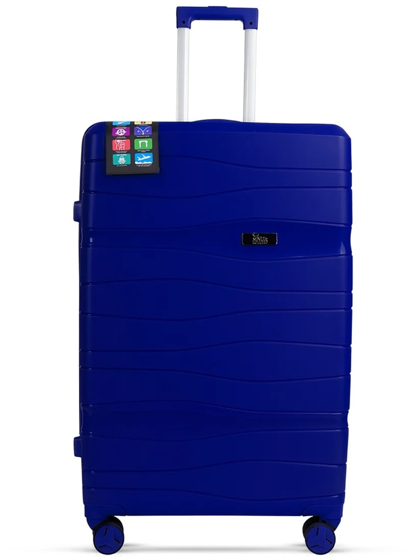MNUK VIAJERO Set of 2 Luggage| Propylene Hardside Trolley|Double 360Â° 4 Wheeler| Cabin-20 Inch, Large-28 Inch| Indigo Blue