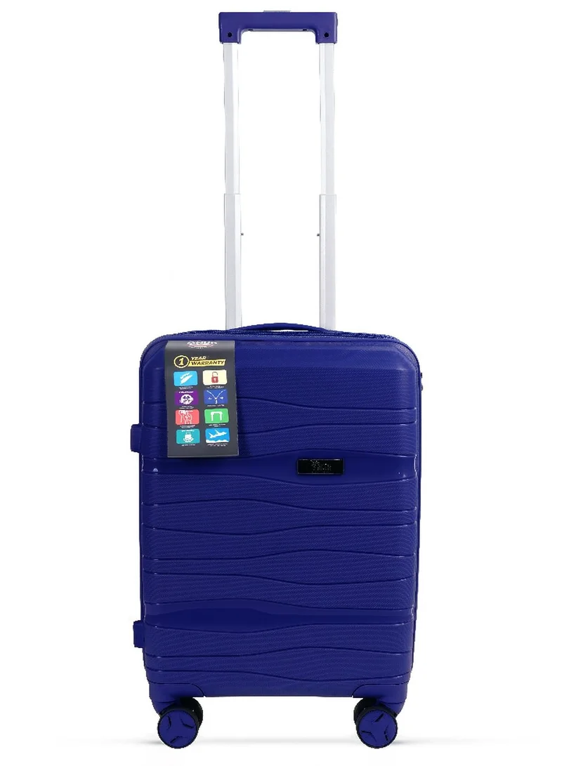 MNUK VIAJERO Set of 2 Luggage| Propylene Hardside Trolley|Double 360Â° 4 Wheeler| Cabin-20 Inch, Large-28 Inch| Indigo Blue