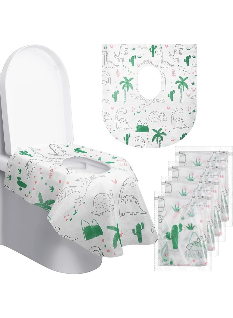 TRASSLE 50 Pcs Toilet Seat Covers Disposable,Waterproof Toilet Cover for Toddlers & Adults, Portable Potty Training Liners for Kids Travel Accessories for Public Restroom - Image 1