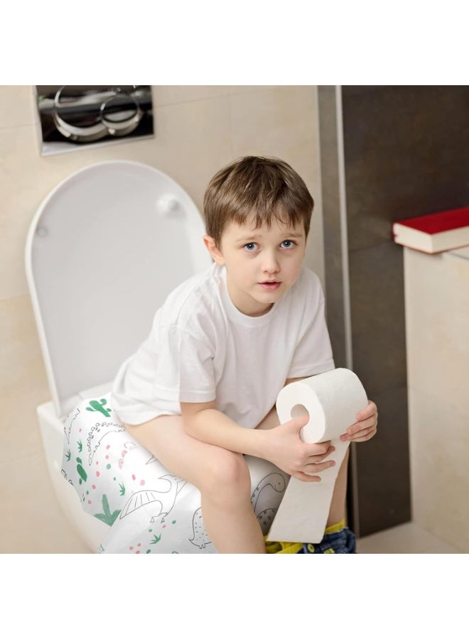 TRASSLE 50 Pcs Toilet Seat Covers Disposable,Waterproof Toilet Cover for Toddlers & Adults, Portable Potty Training Liners for Kids Travel Accessories for Public Restroom - Image 4