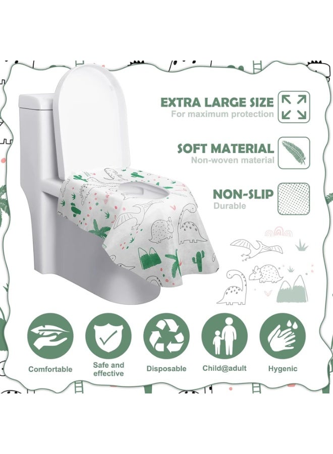 TRASSLE 50 Pcs Toilet Seat Covers Disposable,Waterproof Toilet Cover for Toddlers & Adults, Portable Potty Training Liners for Kids Travel Accessories for Public Restroom - Image 3