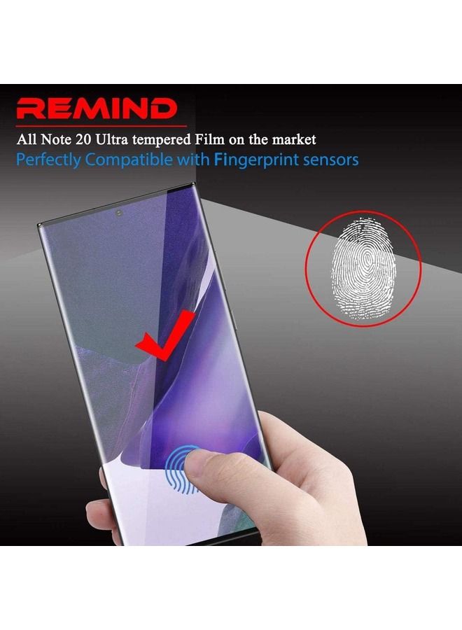 Samsung Galaxy Note 20 Ultra Screen Protector, Ultra HD Tempered Glass Film [Scratch Resistant] [3D full coverage ] [9H Hardness] [Fingerprint Unlock] - Image 3