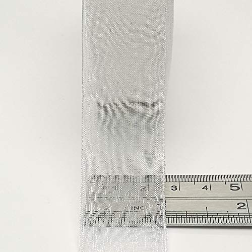 Chenkou Craft 50yard/roll 1"(25mm) White Organza Ribbon DIY Craft Wedding Supply (1", white01) - Image 4
