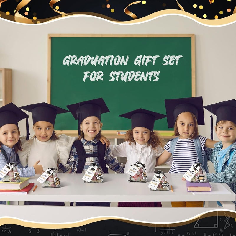 24 مجموعة هدايا عيد ميلاد للطلاب، مجموعة هدايا سلسلة مفاتيح مع بطاقات هدايا وأكياس أورجانزا للأطفال، هدايا مكافأة الفصل الدراسي، سلسلة مفاتيح، حشوات أكياس هدايا حفلة عيد الميلاد - Image 3