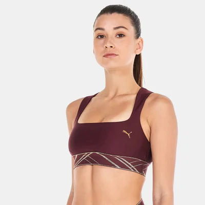 PUMA Women's Mid-Impact Deco Glam Sports Bra