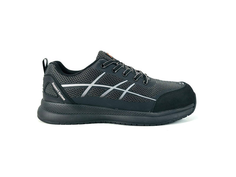 Shield أحذية السلامة للرجال PUNCH CT S1P | رأس مركب، لوحة كيفلار، مقاومة للكهرباء الساكنة، مقاومة للانزلاق والزيت، نعل داخلي من رغوة الذاكرة، نعل خارجي من مطاط HRO - Image 1