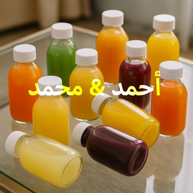 Clear Plastic Bottles, Set of 20, White Lid (250ml) - Image 1