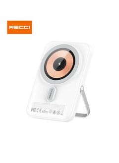 Recci 10000mAh Magnetic Wireless Power Bank With Stand Type-C PD20W Fast Charging External Spare Battery For iPhone  - Image 1