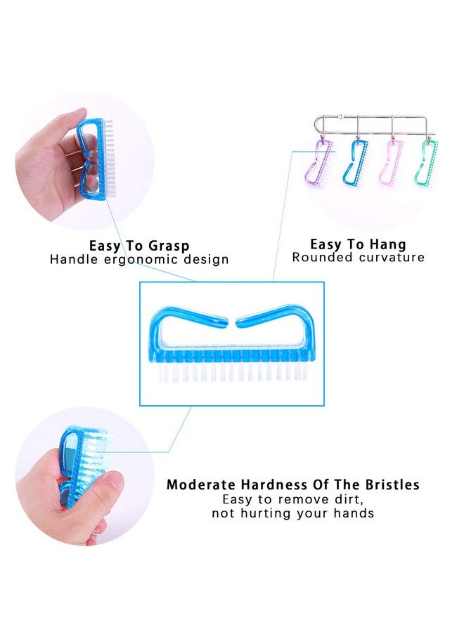 Qeedy 6 Pack Handle Grip Nail Cleaning Brush, Qeedy Fingernail Brush Cleaner Scrub Brush Kit for Toes Shower and Women & Men & Kids (Color A) - Image 3