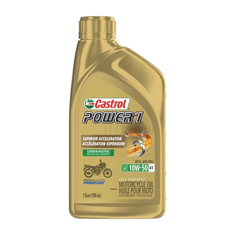 Castrol زيت دراجات نارية كاسترول 06114 باور 1 ريسينغ 4T - 10W50-1qt. - Image 5