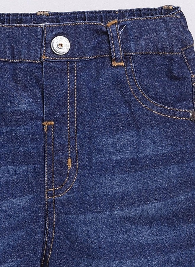 Dollar Junior Tiny Crews Baby Boys T-Shirt Pant Set - Peach-Blue Denim, 12-24M - Image 5