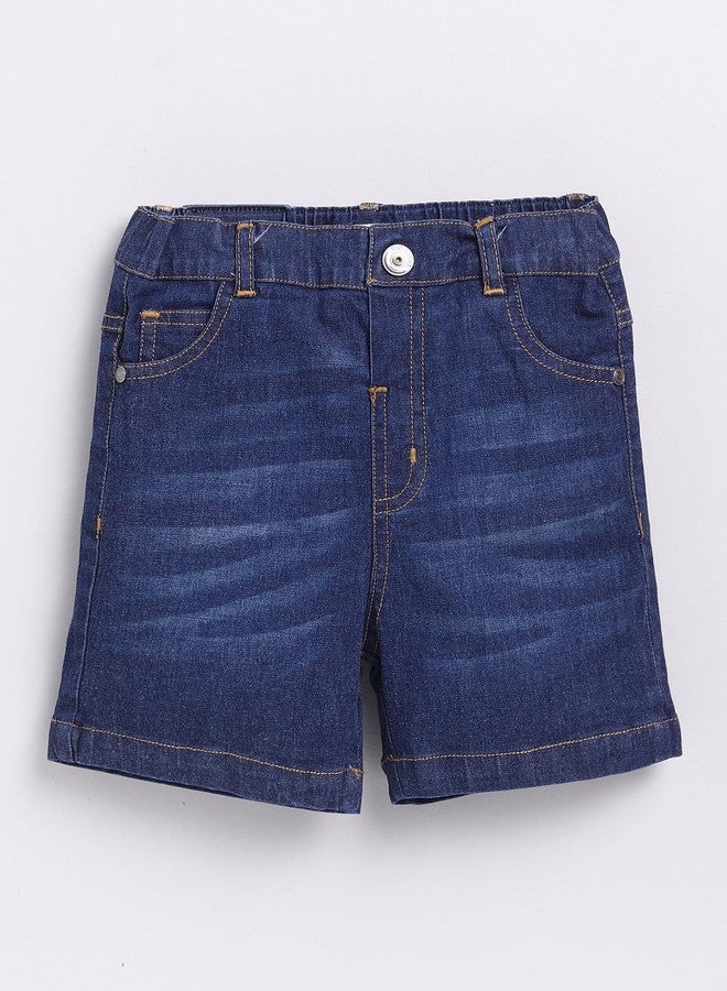 Dollar Junior Tiny Crews Baby Boys T-Shirt Pant Set - Peach-Blue Denim, 12-24M - Image 3