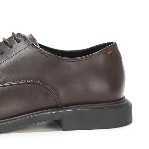 HUGO Brushed Leather Derby Dress Shoe, Dark Hazelnut, 8 - Image 4