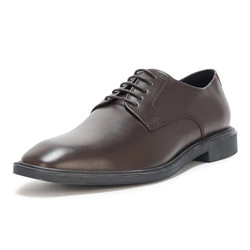 HUGO Brushed Leather Derby Dress Shoe, Dark Hazelnut, 8 - Image 5