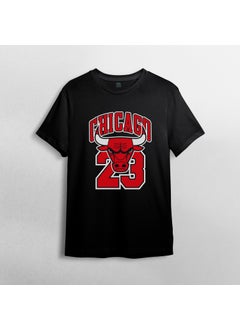 Chicago Bulls 23 - Michael Jordan 100% Cotton Crew Neck T-Shirt Model - 2