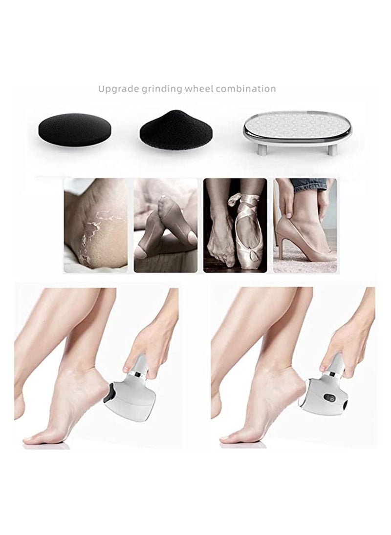 Generic - Electric Foot Callus Remover, USB Rechargeable Pedicure File Tools, Professional Electric Foot Grinder with 3 Grinding Heads, Heel Care Tool for Remove Hard Cracked Skin Dead Skin, 3 Speed - Image 1