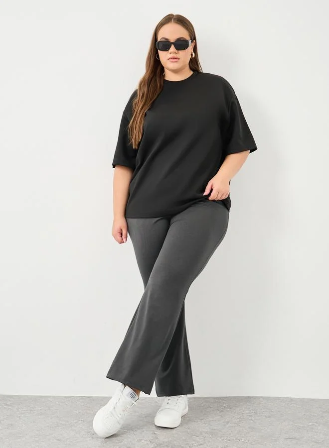 ستايلي Styli Plus High Rise Flared Pants