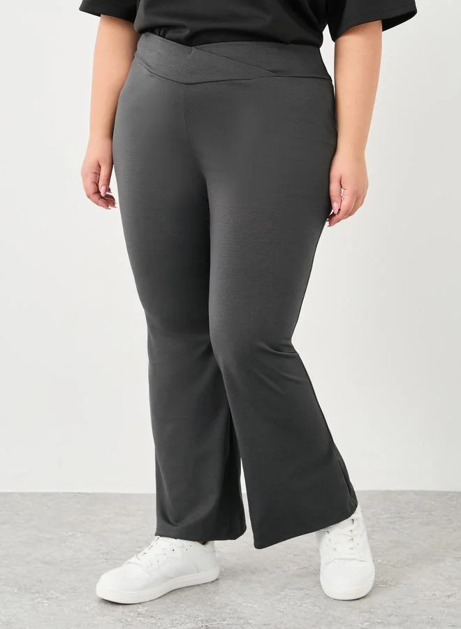 ستايلي Styli Plus High Rise Flared Pants