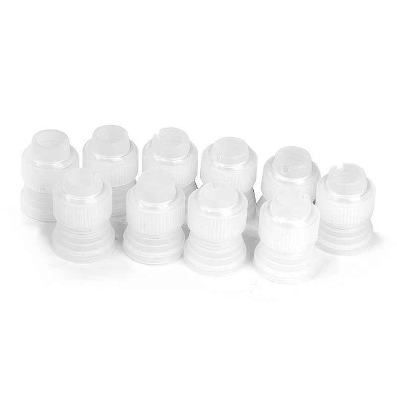 CJESLNA 10pcs Coupler Adaptor Icing Piping Nozzle Bag Cake Flower Pastry Decoration Tool Small Size