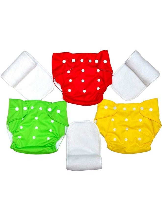 DOMENICO Washable Baby Diaper Premium Cloth Diaper Reusable Diaper Washable Diaper Adjustable Size Waterproof(Assorted Color)  - Image 1