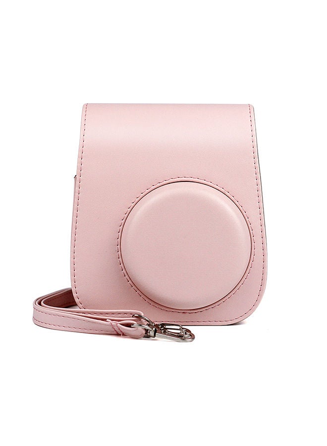 NIBEMINENT Instant Camera Case Bag With Strap For Fujifilm Instax Mini 11 Pink - Image 2