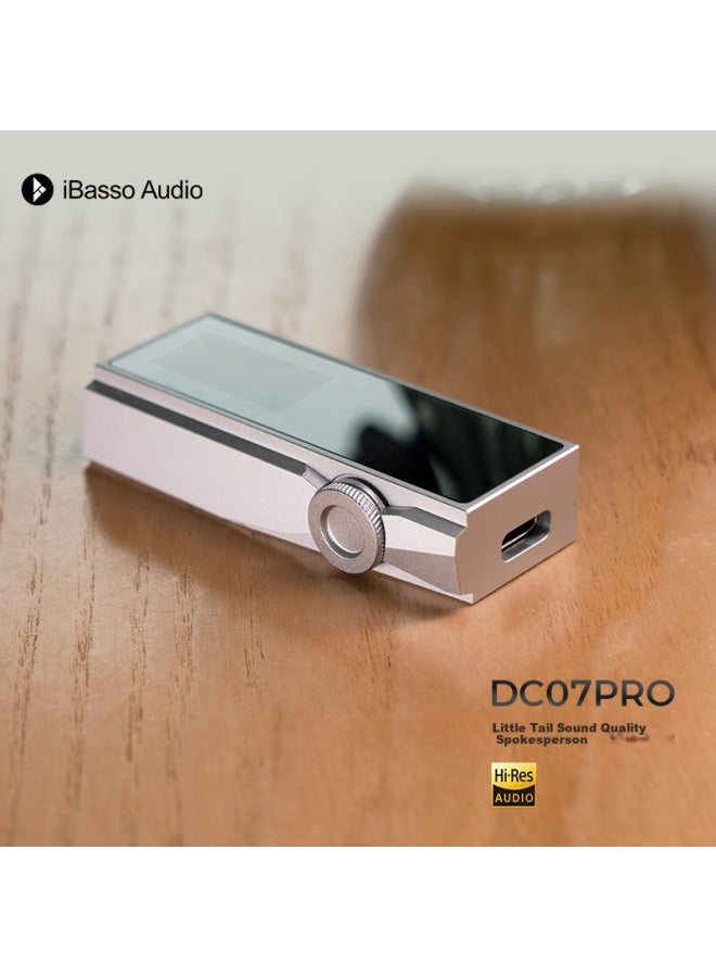 مضخم سماعات الأذن المتوازن Dc07pro 4.4mm متوازن 3.5mm جاك نوع-C كابل قابل للاستبدال هاي فاي محمول أندرويد كمبيوتر محول ذيل منزلي فضي
