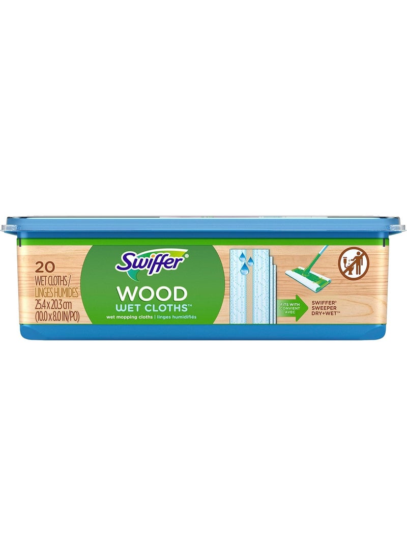 Swiffer Swiffer Sweeper Wet Wood Floor Mopping cloths, 20 count - Image 1