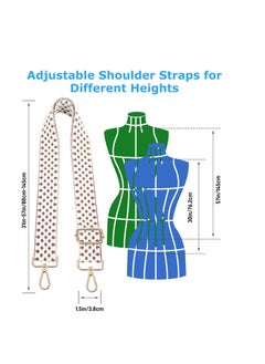 SYOSI Wide Shoulder Strap Soft Multi-Pattern Adjustable Replacement Belt Crossbody Canvas Bag Women Purse Strap Handbag Belt Guitar Straps, Light Milk Tea  - Image 5