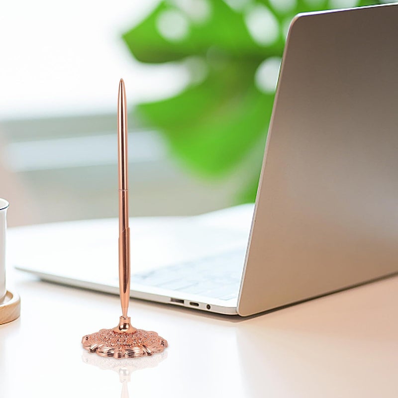 Gold Tone Metal Ballpoint Pen For Business Signing Hotel Office Supply - Image 5
