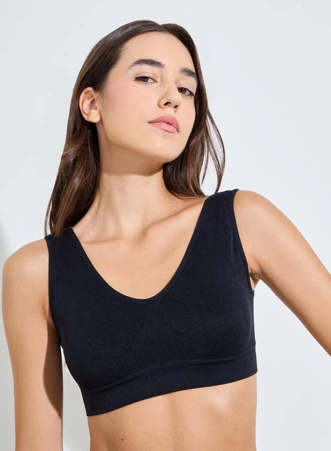 ستايلي Pack of 2 - Seamless Non Padded Comfort Crop Top