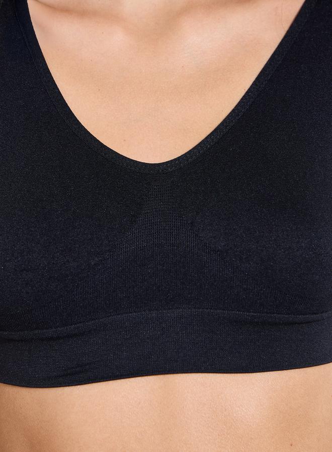 Styli Pack of 2 - Seamless Non Padded Comfort Crop Top - Image 5