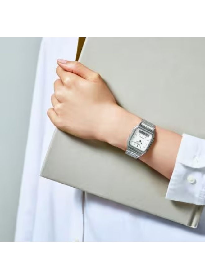 CASIO Stainless Steel Analog+Digital Wrist Watch AQ-230A-7DMQ - Image 3