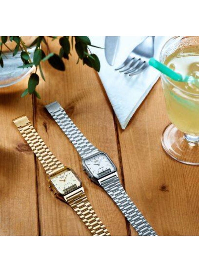 CASIO Stainless Steel Analog+Digital Wrist Watch AQ-230A-7DMQ - Image 4