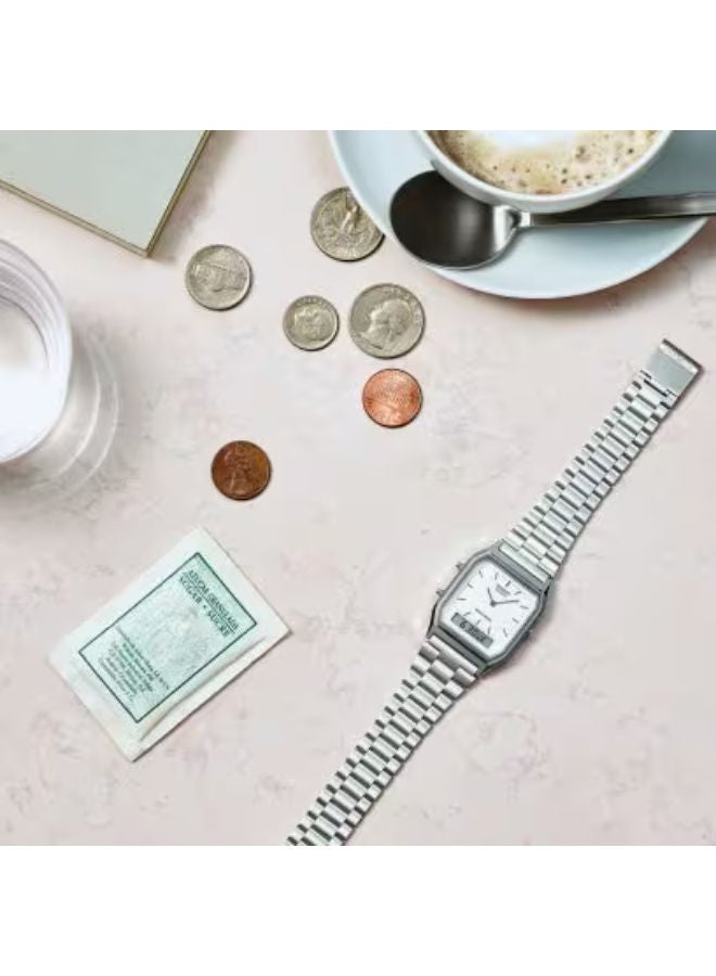 CASIO Stainless Steel Analog+Digital Wrist Watch AQ-230A-7DMQ - Image 2