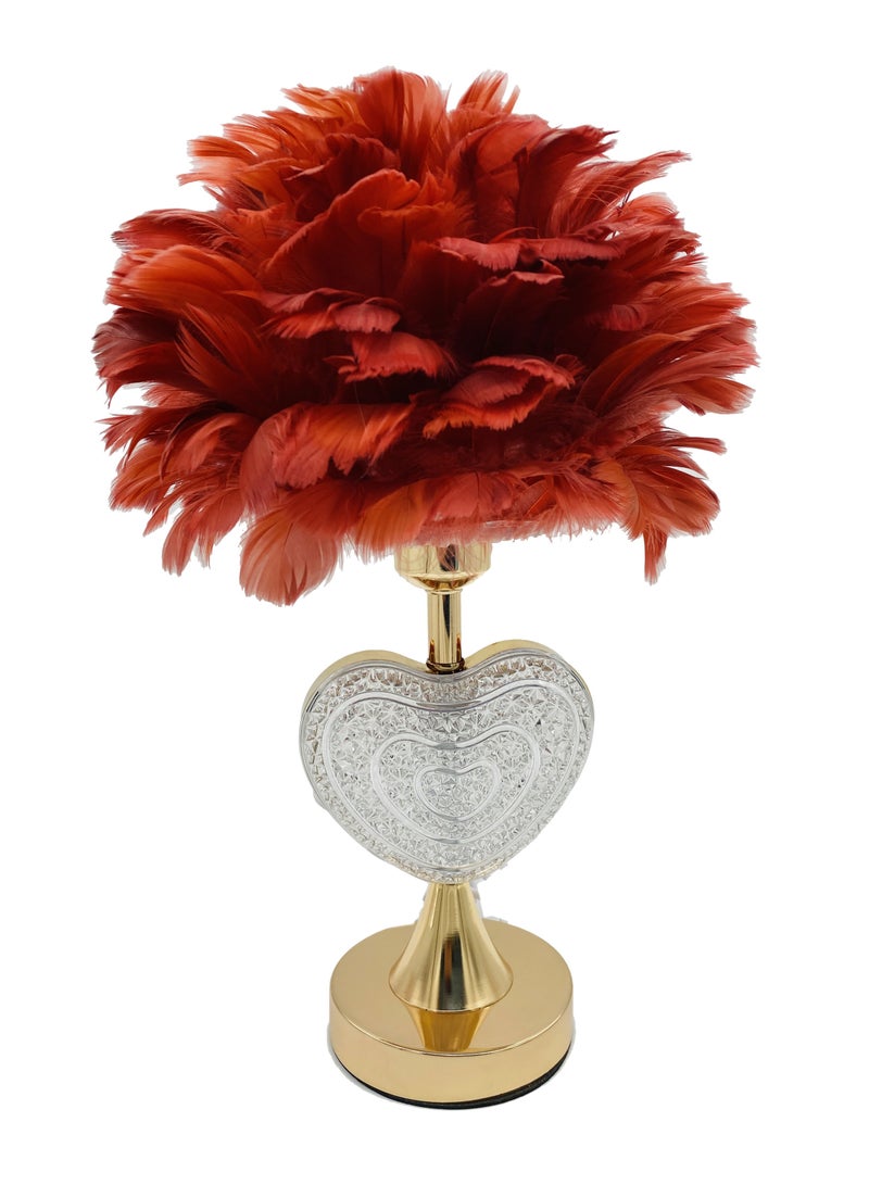 سکیلو مصباح سرير LED عصري على شكل ريشة - ضوء ليلي ناعم بزهرة الهندباء بثلاثة ألوان | مصباح طاولة مزخرف لغرفة النوم، أو الدراسة، أو الهدايا (30×47 سم، موديل LIT-01) - Image 1