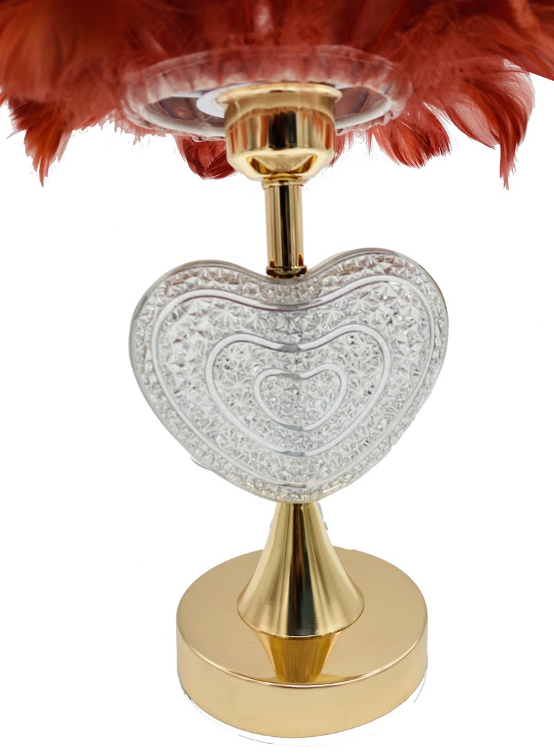 سکیلو مصباح سرير LED عصري على شكل ريشة - ضوء ليلي ناعم بزهرة الهندباء بثلاثة ألوان | مصباح طاولة مزخرف لغرفة النوم، أو الدراسة، أو الهدايا (30×47 سم، موديل LIT-01) - Image 2