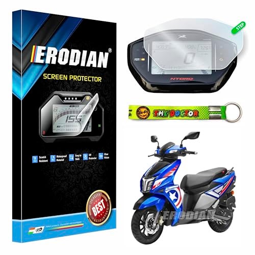 ERODIAN Meter Display Screen Protector, Meter Guard For TVS Jupiter 110 ZX Smart Xonnect Bikes | Scratch Resistant | Water Resistant | HD Clear Vision (1-Free Random 6 inch Keychain) - Image 1