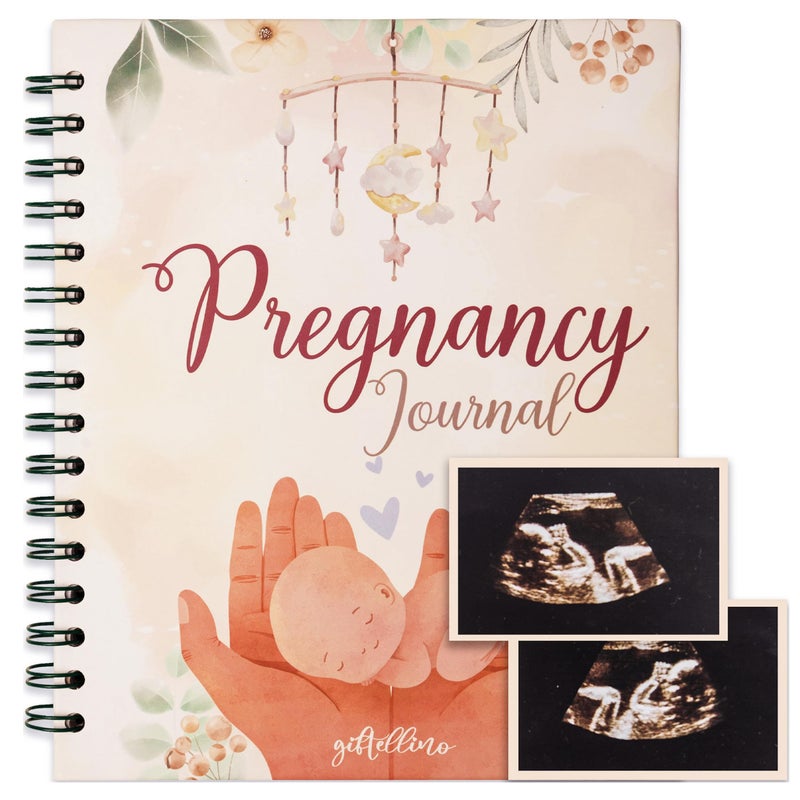 pearhead Giftellino First Time Moms Pregnancy Journal - Keepsake Pregnancy Memory Book for Expecting Mothers - Pregnancy Baby Bump Notebbok - Pregnancy Checklist Planner - Image 1