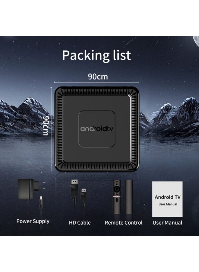 4K Ultra HD Android TV Box with Allwinner H313 Quad-Core Processor, 2GB RAM, 8GB ROM, WiFi 6, and Voice Remote Control – Black - Image 4